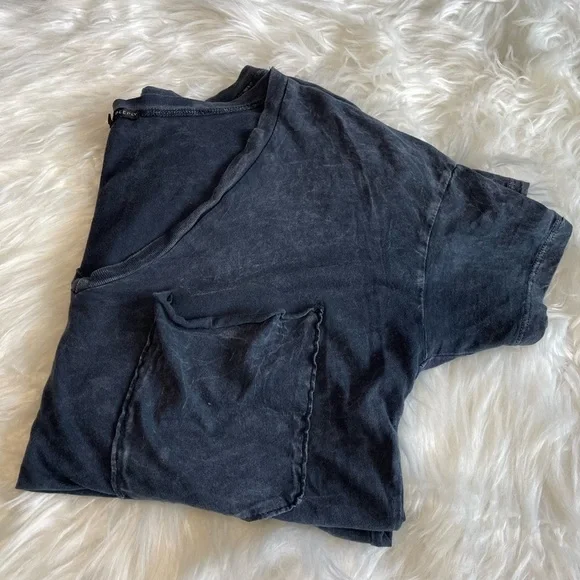 Truly Madly Deeply | XS Women’s Black T-Shirt with White Wash Design and Pocket - Picture 3 of 9